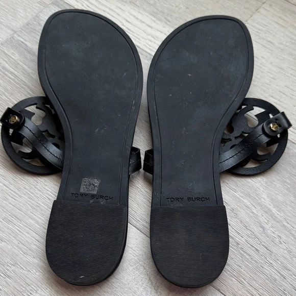 Tory Burch Black Leather Sandals - Picture 5 of 5